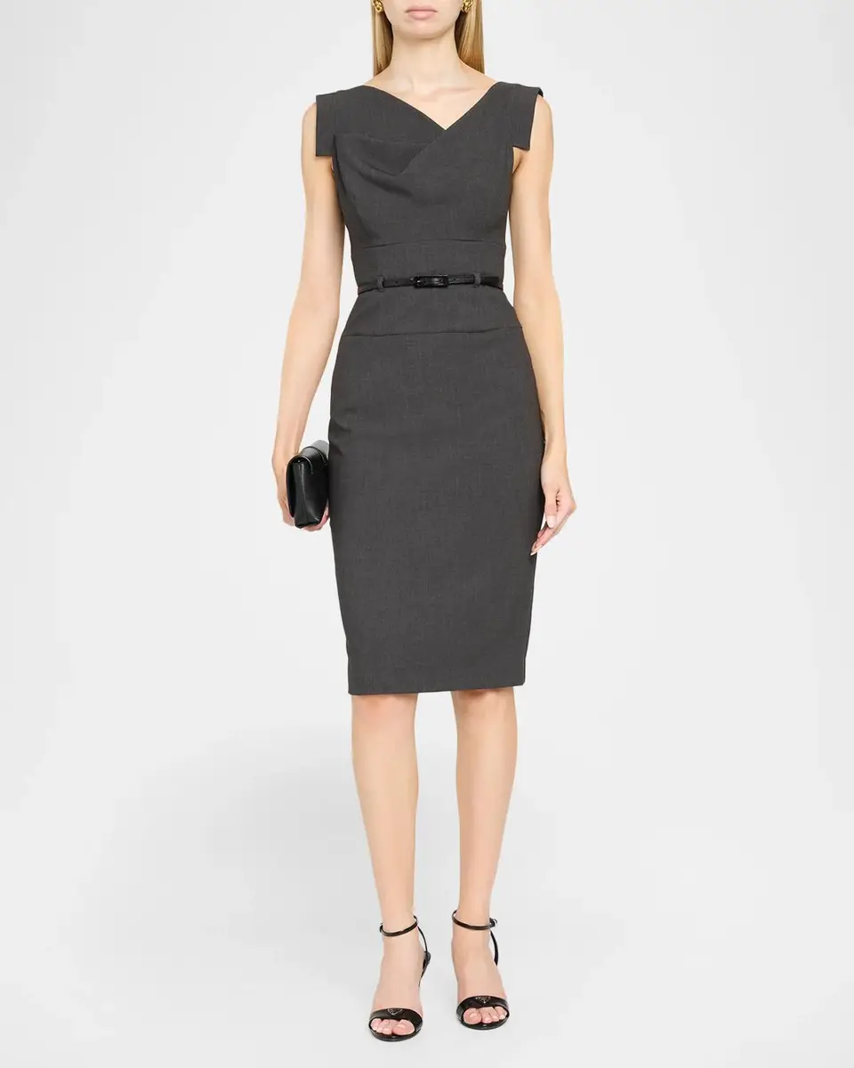 BLACK HALO Jackie O Belted Sheath Dress | Thumbnail 2 BLACK HALO Jackie O Belted Sheath Dress | Thumbnail 2