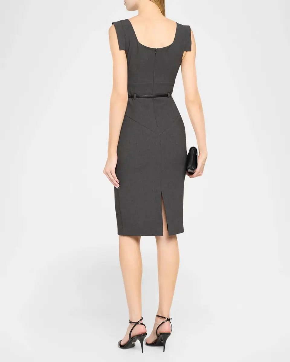 BLACK HALO Jackie O Belted Sheath Dress | Thumbnail 3 BLACK HALO Jackie O Belted Sheath Dress | Thumbnail 3