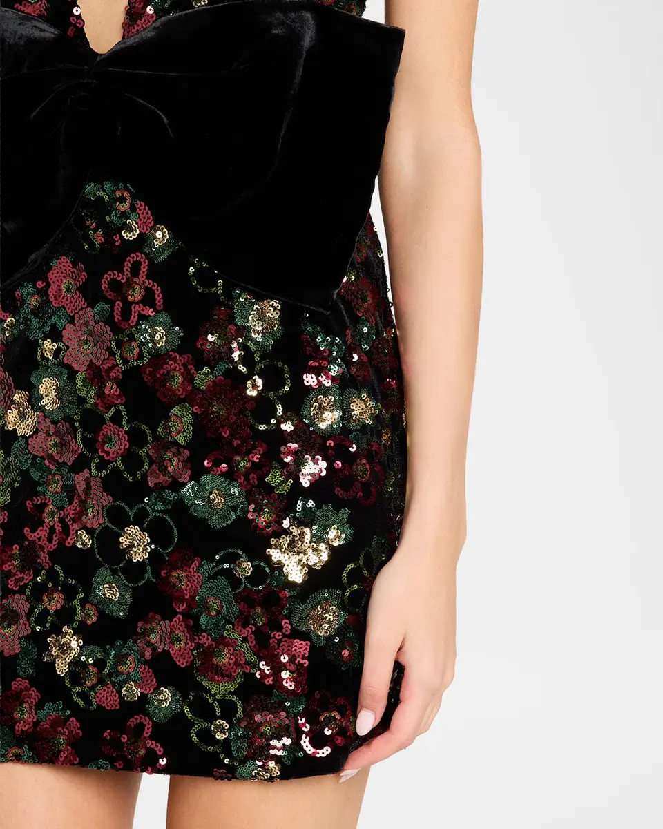 Ramy Brook Kimberly Plunging Floral Sequin Mini Dress | Thumbnail 5 Ramy Brook Kimberly Plunging Floral Sequin Mini Dress | Thumbnail 5