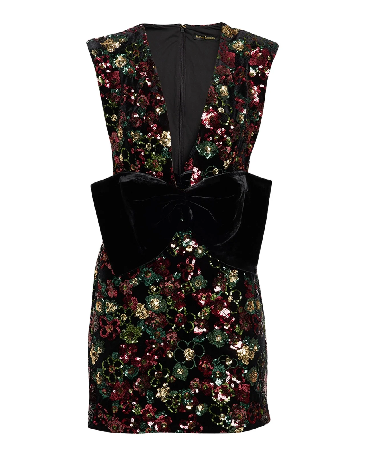 Kimberly Plunging Floral Sequin Mini Dress Kimberly Plunging Floral Sequin Mini Dress
