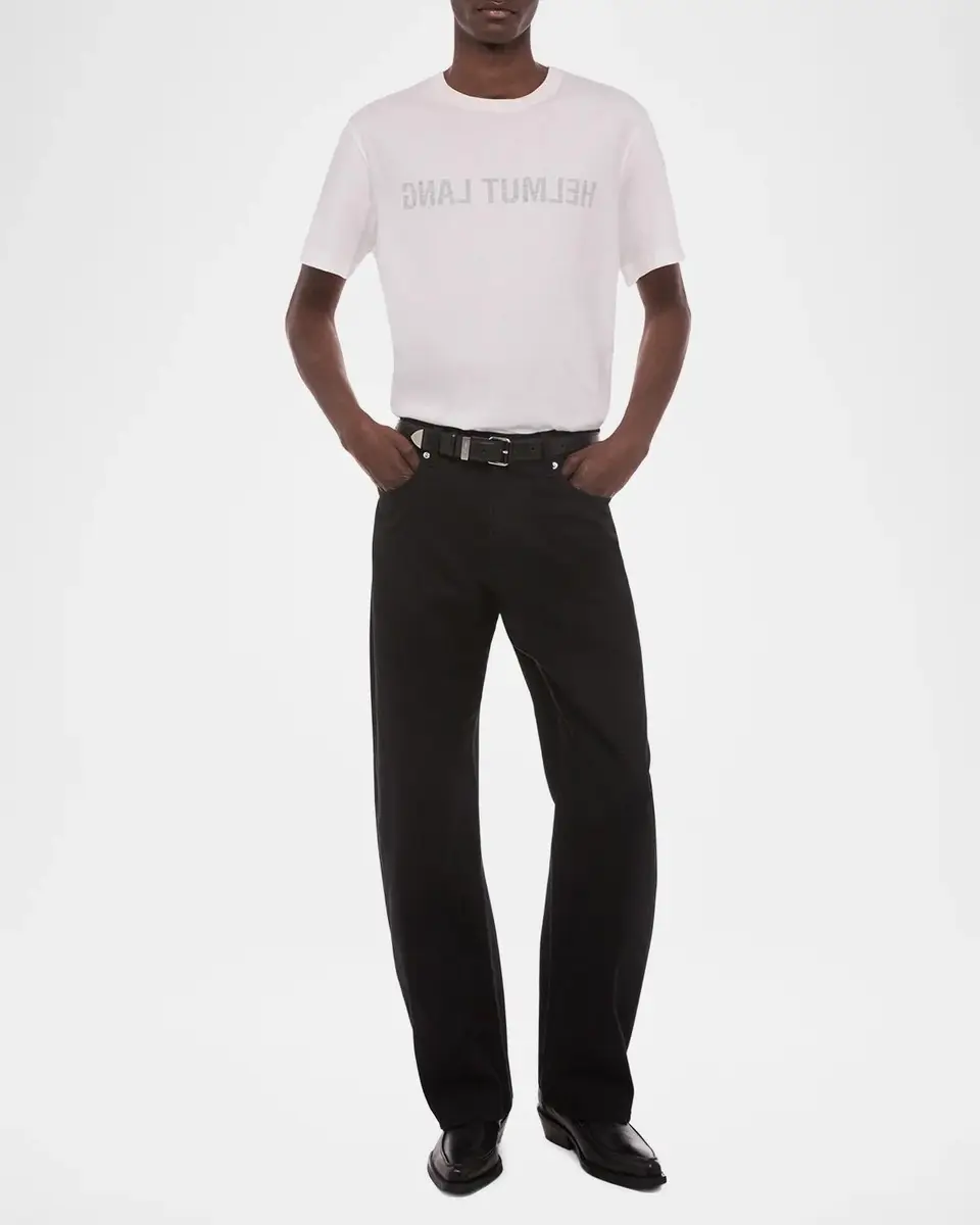 Helmut Lang Men's Reverse Logo Cotton T-Shirt | Thumbnail 2 Helmut Lang Men's Reverse Logo Cotton T-Shirt | Thumbnail 2
