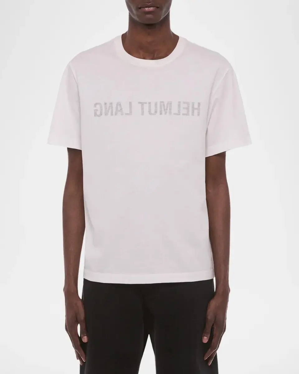 Helmut Lang Men's Reverse Logo Cotton T-Shirt | Thumbnail 3 Helmut Lang Men's Reverse Logo Cotton T-Shirt | Thumbnail 3