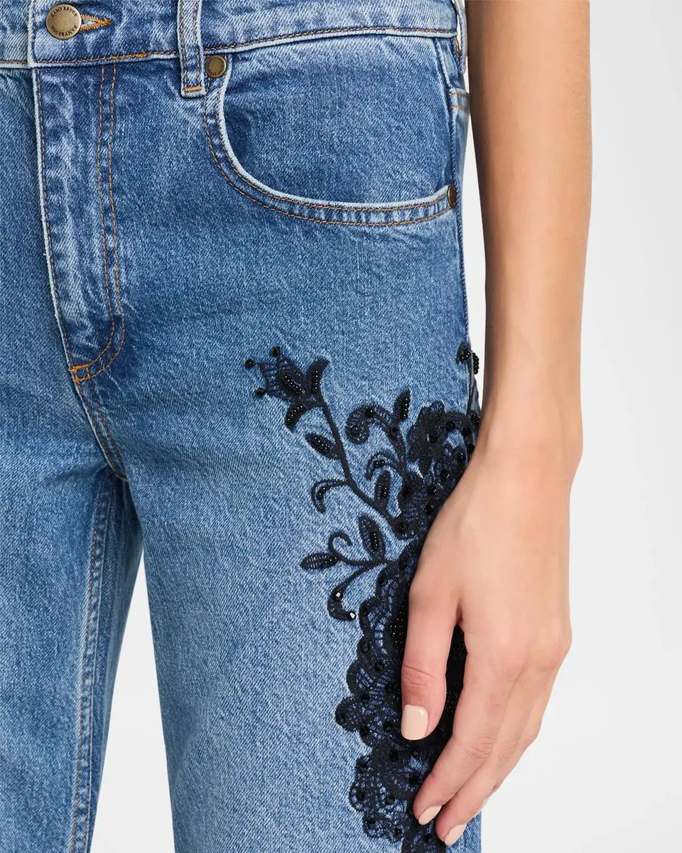 Ramy Brook Lea Beaded High-Rise Wide-Leg Crop Jeans | Thumbnail 5 Ramy Brook Lea Beaded High-Rise Wide-Leg Crop Jeans | Thumbnail 5