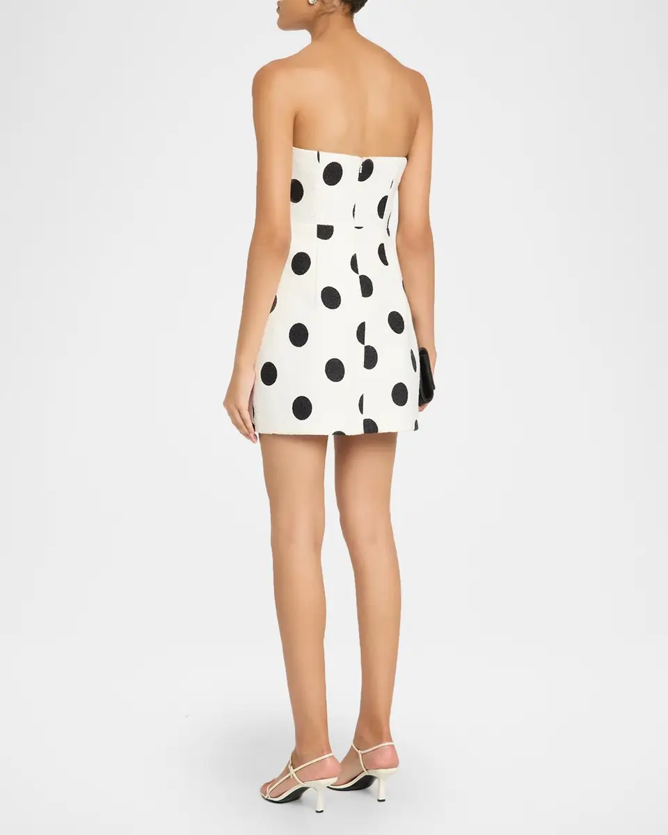 As It May Yvette Strapless Polka Dot Tweed Mini Dress | Thumbnail 3 As It May Yvette Strapless Polka Dot Tweed Mini Dress | Thumbnail 3
