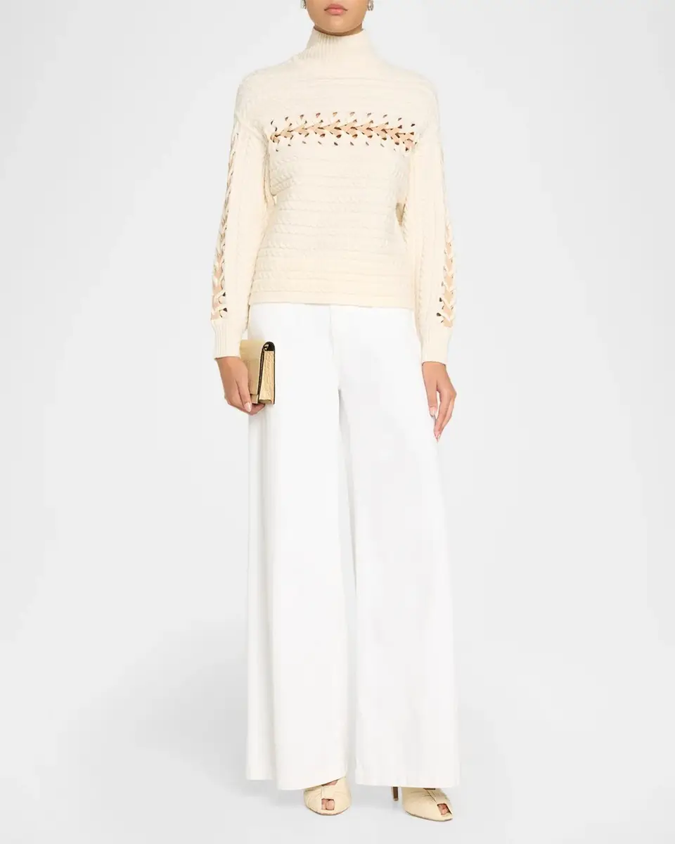 Ramy Brook Nina Wool Threaded-Knit Sweater | Thumbnail 2 Ramy Brook Nina Wool Threaded-Knit Sweater | Thumbnail 2