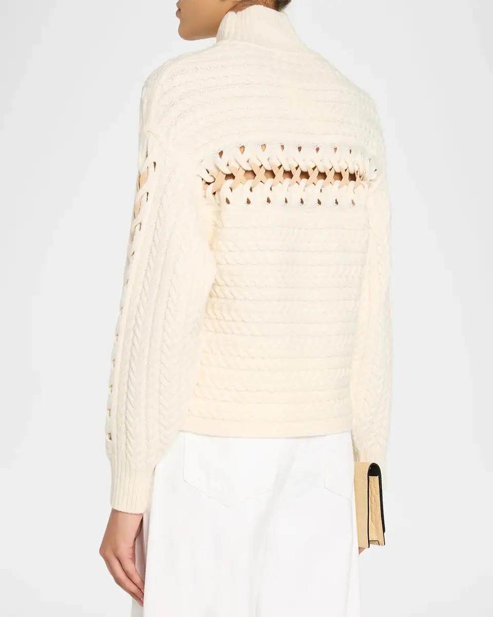 Ramy Brook Nina Wool Threaded-Knit Sweater | Thumbnail 3 Ramy Brook Nina Wool Threaded-Knit Sweater | Thumbnail 3