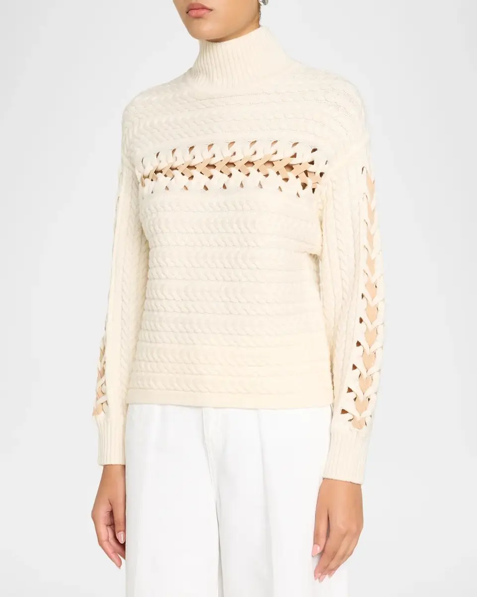 Ramy Brook Nina Wool Threaded-Knit Sweater | Thumbnail 4 Ramy Brook Nina Wool Threaded-Knit Sweater | Thumbnail 4
