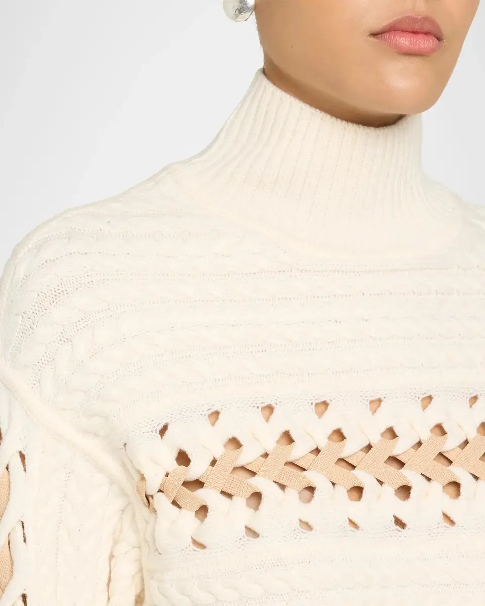 Ramy Brook Nina Wool Threaded-Knit Sweater | Thumbnail 5 Ramy Brook Nina Wool Threaded-Knit Sweater | Thumbnail 5