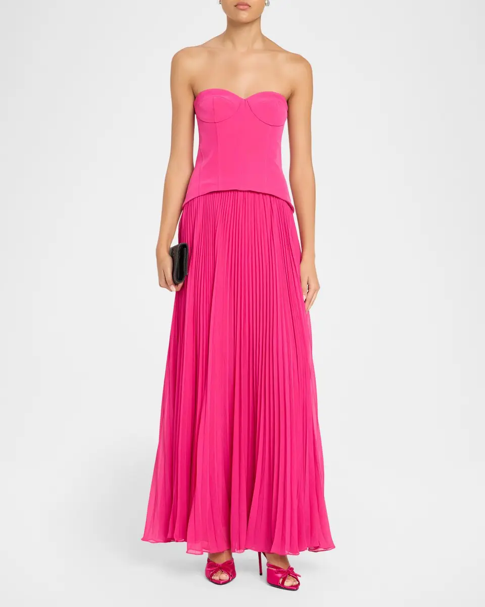 As It May Odette Strapless Crepe & Pleated Chiffon Gown | Thumbnail 2 As It May Odette Strapless Crepe & Pleated Chiffon Gown | Thumbnail 2