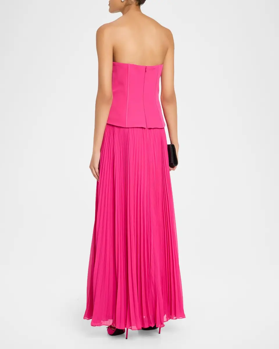 As It May Odette Strapless Crepe & Pleated Chiffon Gown | Thumbnail 3 As It May Odette Strapless Crepe & Pleated Chiffon Gown | Thumbnail 3