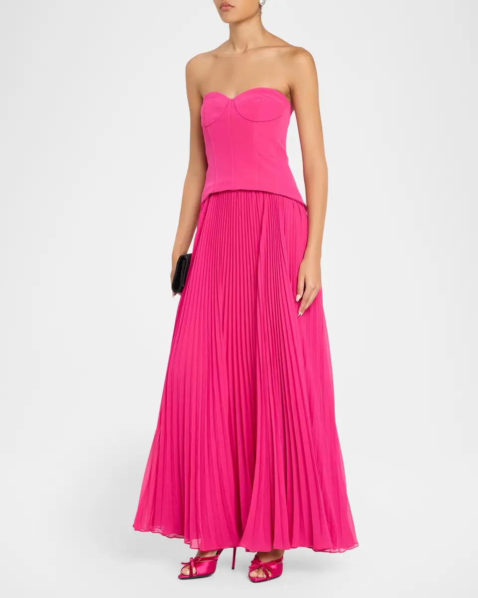 As It May Odette Strapless Crepe & Pleated Chiffon Gown | Thumbnail 4 As It May Odette Strapless Crepe & Pleated Chiffon Gown | Thumbnail 4