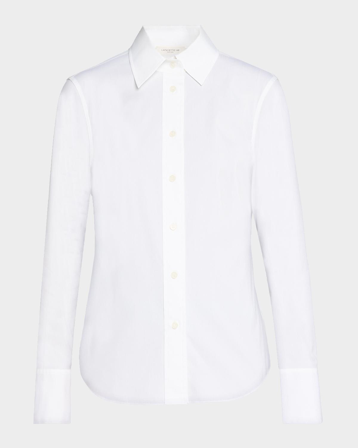 Lafayette 148 New York Slim-Fit Stretch Cotton Shirt | Image 1 Lafayette 148 New York Slim-Fit Stretch Cotton Shirt | Image 1