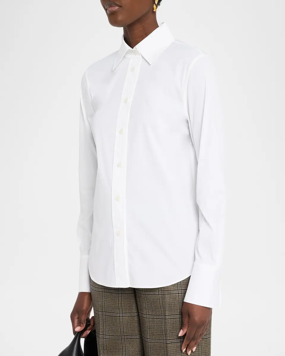 Lafayette 148 New York Slim-Fit Stretch Cotton Shirt | Thumbnail 4 Lafayette 148 New York Slim-Fit Stretch Cotton Shirt | Thumbnail 4