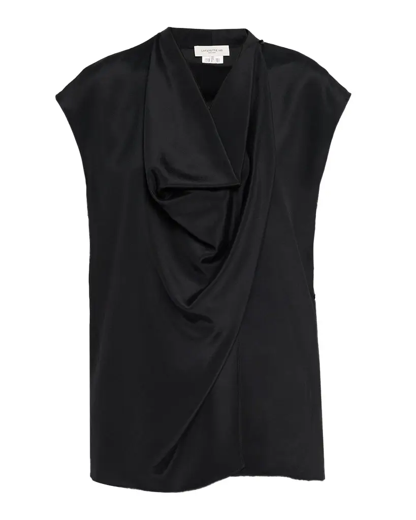 Lafayette 148 New York Cap-Sleeve Cowl-Neck Blouse | Image 1 Lafayette 148 New York Cap-Sleeve Cowl-Neck Blouse | Image 1