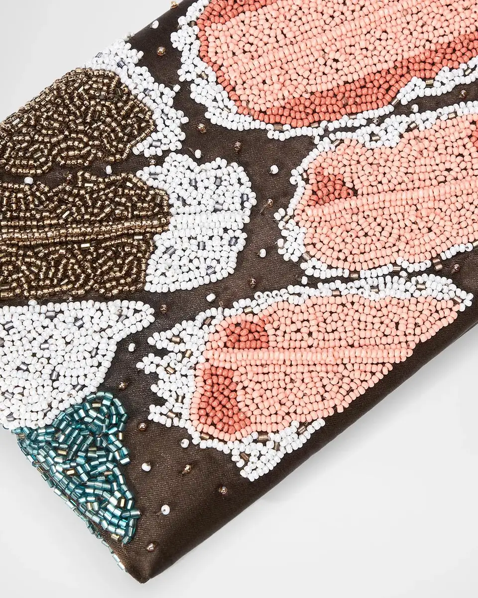 Staud Muse Beaded Satin Clutch Bag | Thumbnail 5