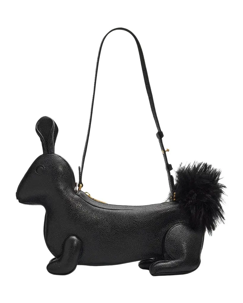 Thom Browne Baby Rabbit Grain Leather Shoulder Bag