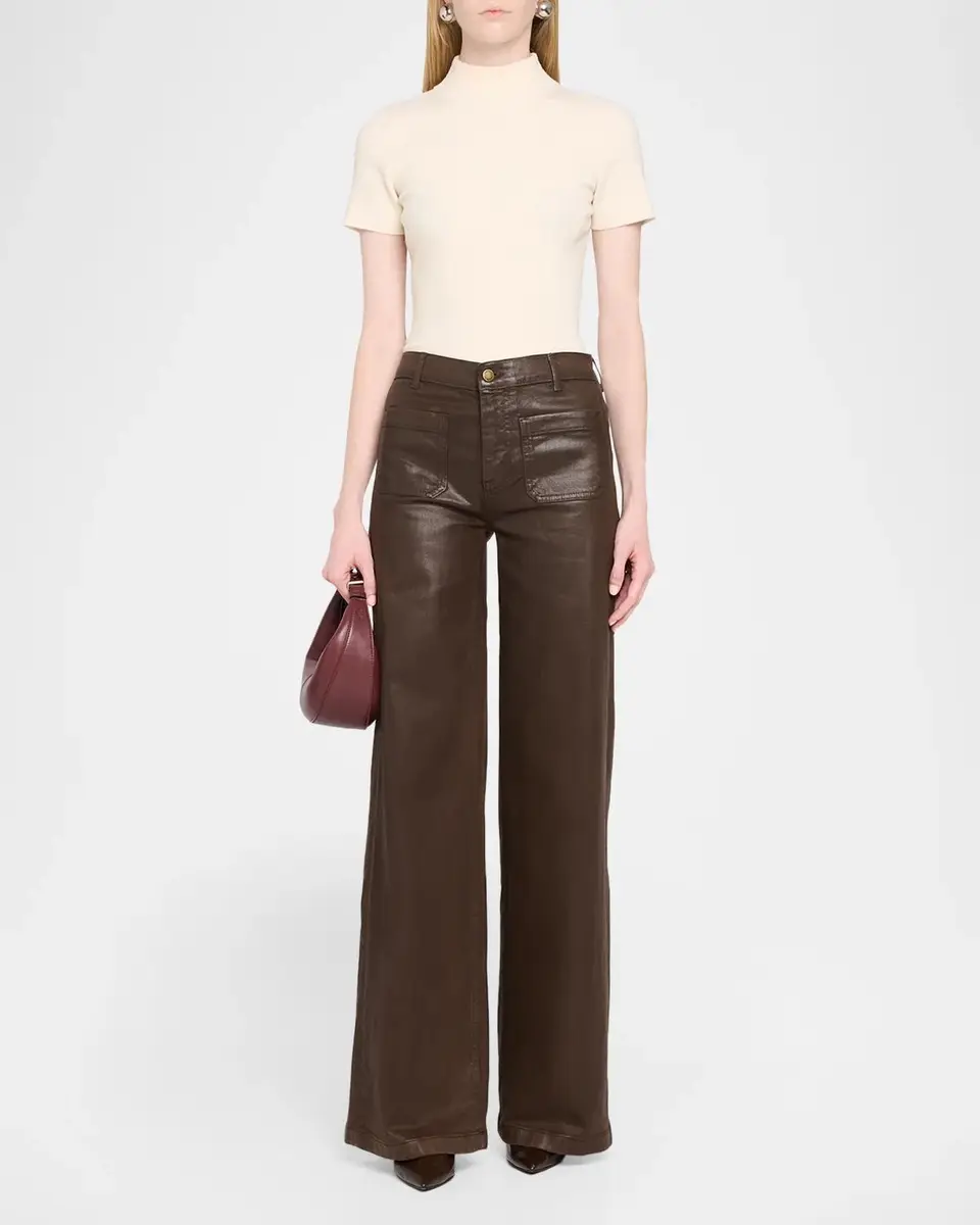 Ramy Brook Cleo Coated Wide-Leg Jeans | Thumbnail 2 Ramy Brook Cleo Coated Wide-Leg Jeans | Thumbnail 2