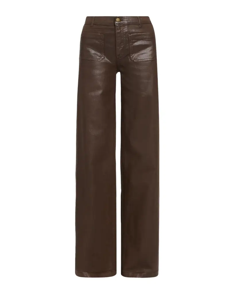 Ramy Brook Cleo Coated Wide-Leg Jeans