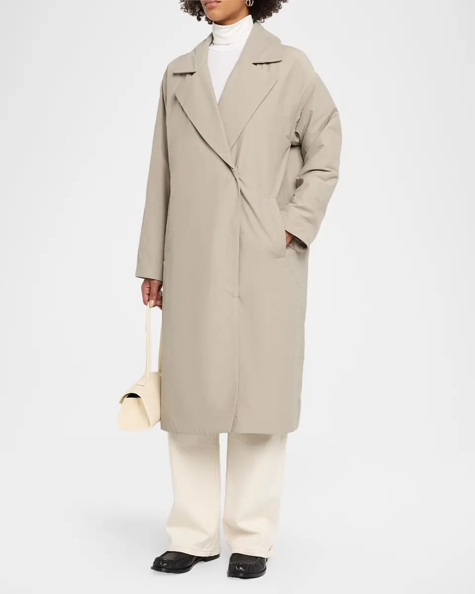 Eileen Fisher Lightweight Padded Trench Coat | Thumbnail 4 Eileen Fisher Lightweight Padded Trench Coat | Thumbnail 4