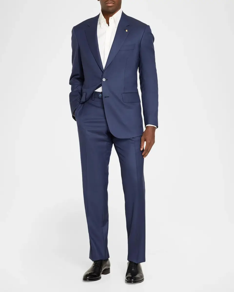 Stefano Ricci Men's Classic Solid Wool Suit | Thumbnail 2 Stefano Ricci Men's Classic Solid Wool Suit | Thumbnail 2