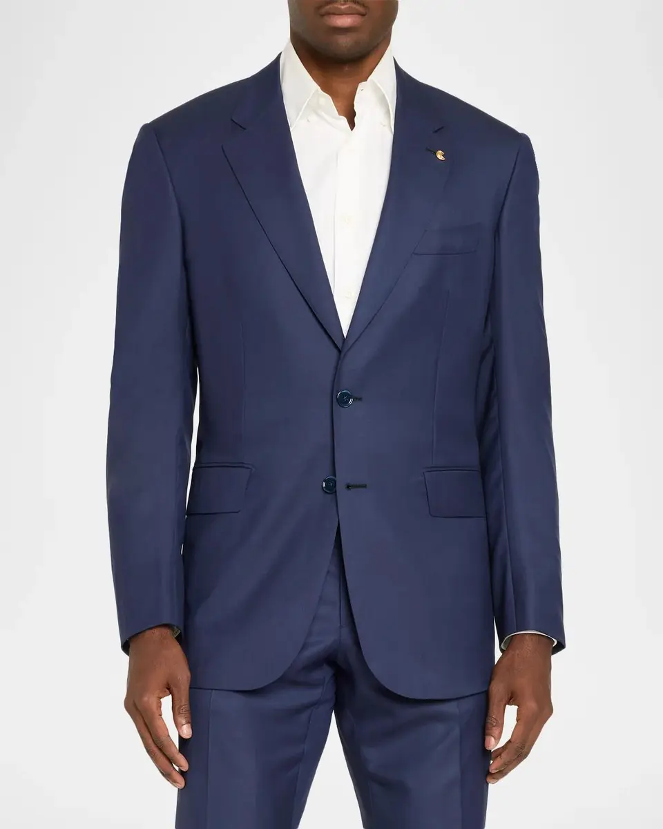 Stefano Ricci Men's Classic Solid Wool Suit | Thumbnail 4 Stefano Ricci Men's Classic Solid Wool Suit | Thumbnail 4