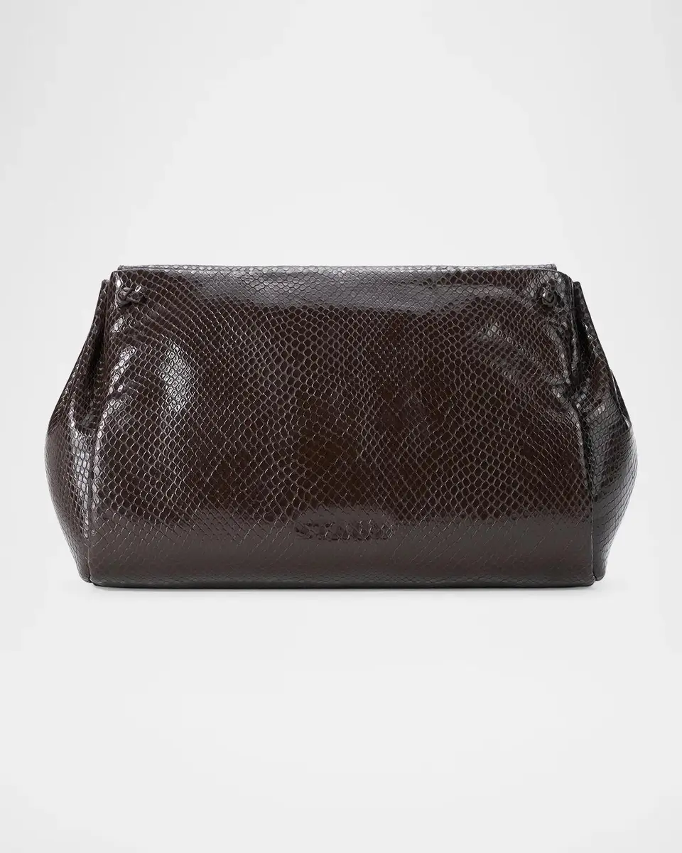 Staud Cy Snake-Embossed Leather Shoulder Bag | Thumbnail 3 Staud Cy Snake-Embossed Leather Shoulder Bag | Thumbnail 3