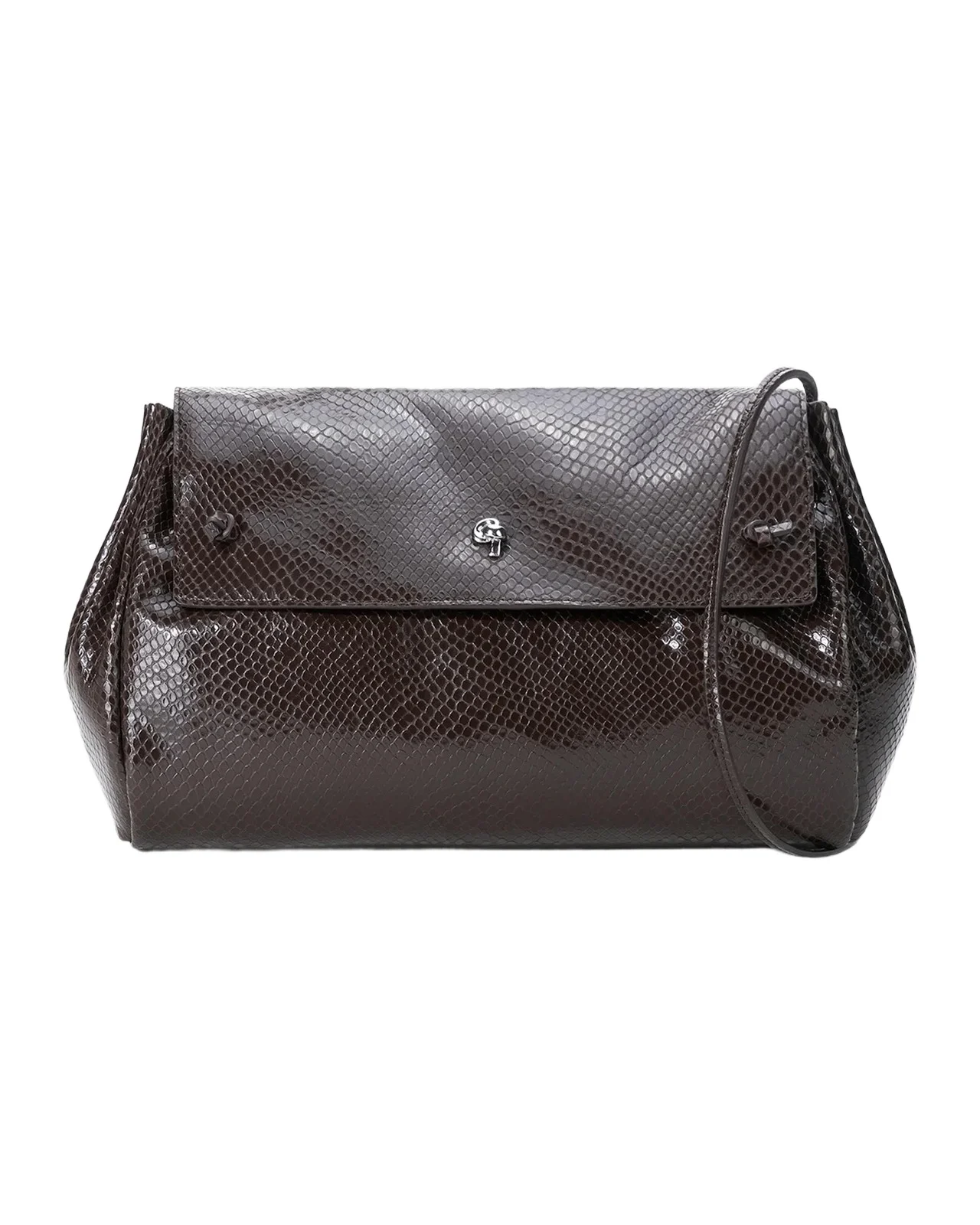 Cy Snake-Embossed Leather Shoulder Bag Cy Snake-Embossed Leather Shoulder Bag
