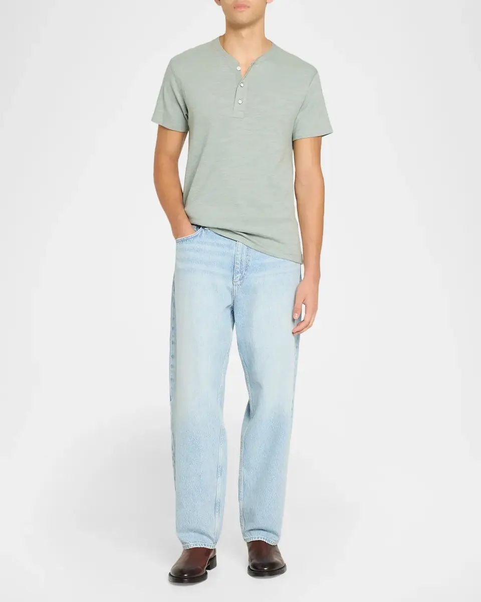 rag & bone Men's Slubbed Cotton Henley T-Shirt | Thumbnail 2 rag & bone Men's Slubbed Cotton Henley T-Shirt | Thumbnail 2
