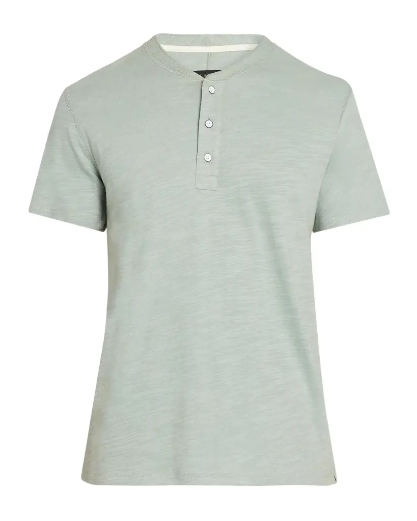 rag & bone Men's Slubbed Cotton Henley T-Shirt