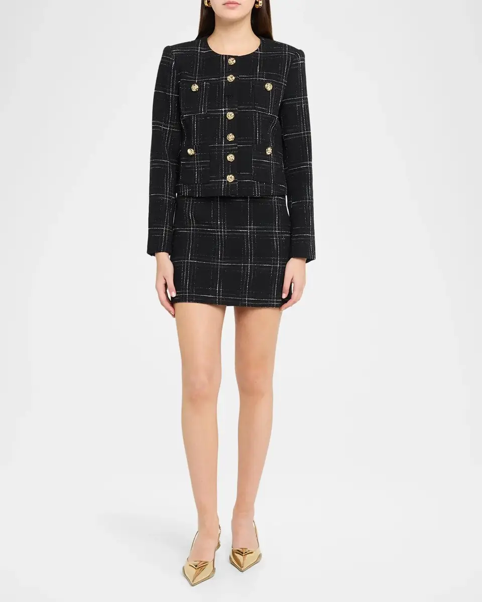 Generation Love Stella Windowpane Tweed Mini Skirt | Thumbnail 2 Generation Love Stella Windowpane Tweed Mini Skirt | Thumbnail 2