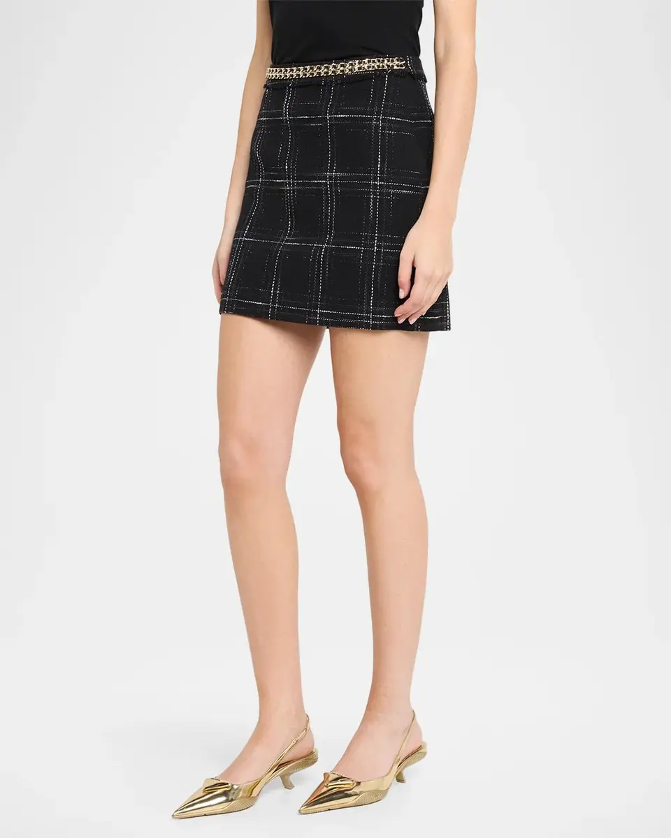 Generation Love Stella Windowpane Tweed Mini Skirt | Thumbnail 4 Generation Love Stella Windowpane Tweed Mini Skirt | Thumbnail 4