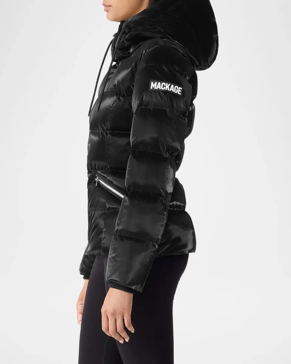 Mackage Madalyn-GLOZ Glossy Short Down Jacket | Thumbnail 7