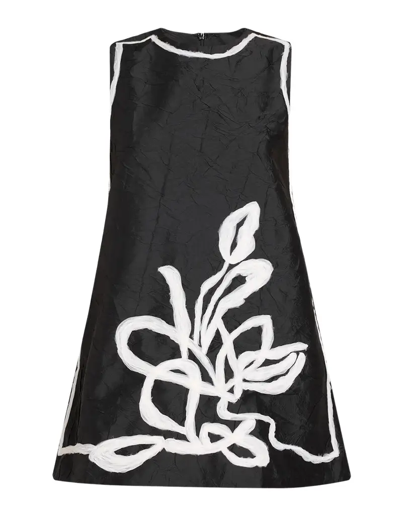LOVEBIRDS Katya Floral Applique Mini Shift Dress