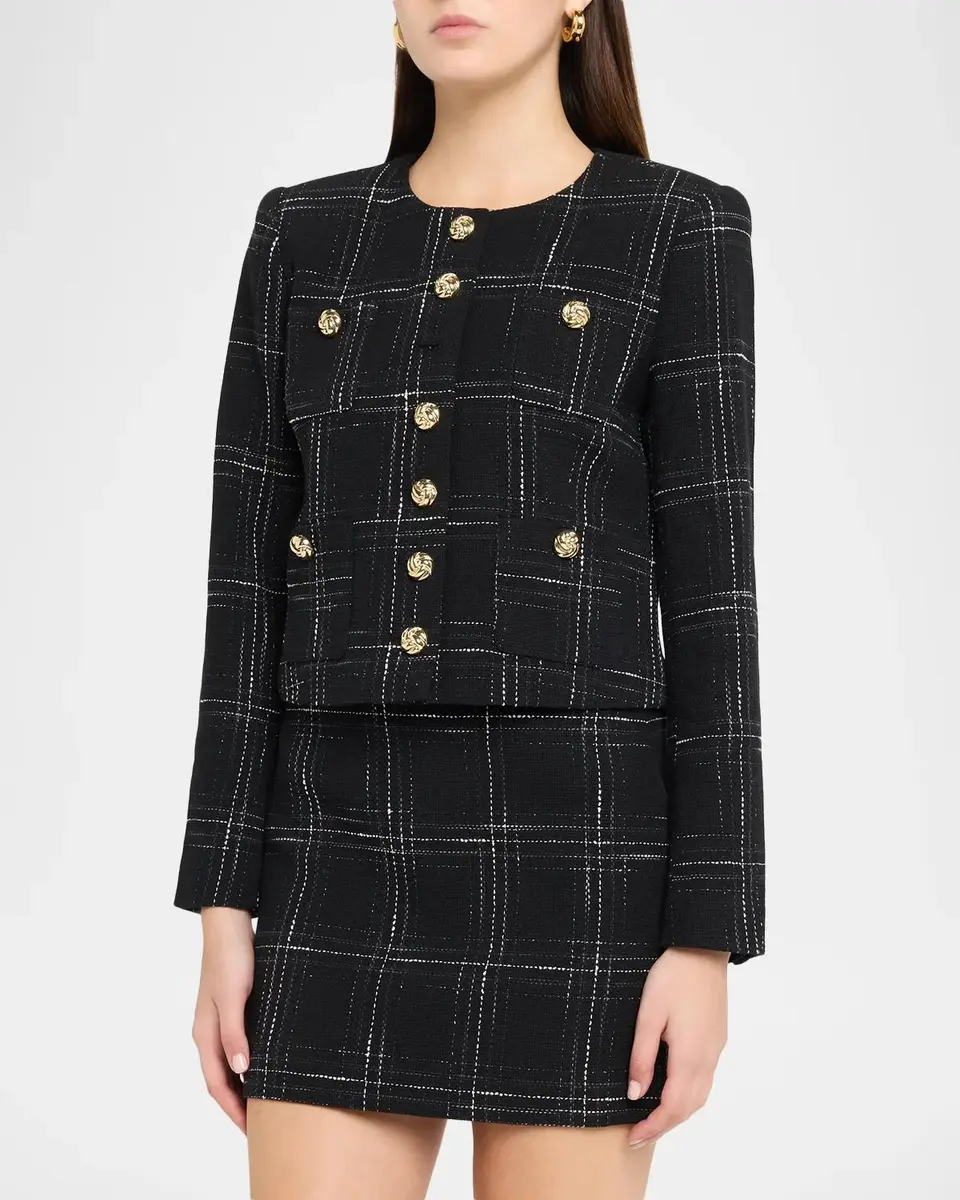 Generation Love Lilith Windowpane Tweed Jacket | Thumbnail 4 Generation Love Lilith Windowpane Tweed Jacket | Thumbnail 4