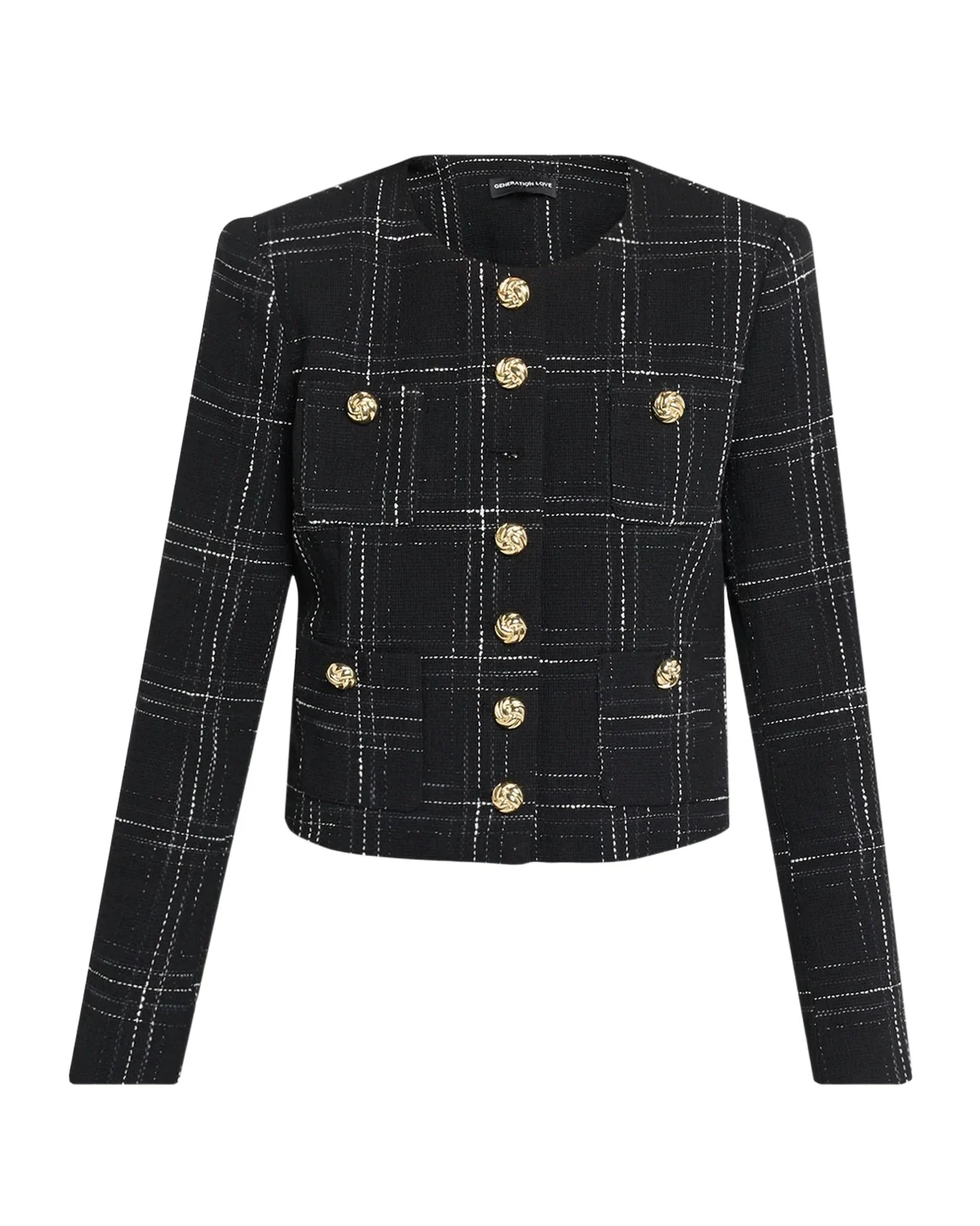 Lilith Windowpane Tweed Jacket Lilith Windowpane Tweed Jacket
