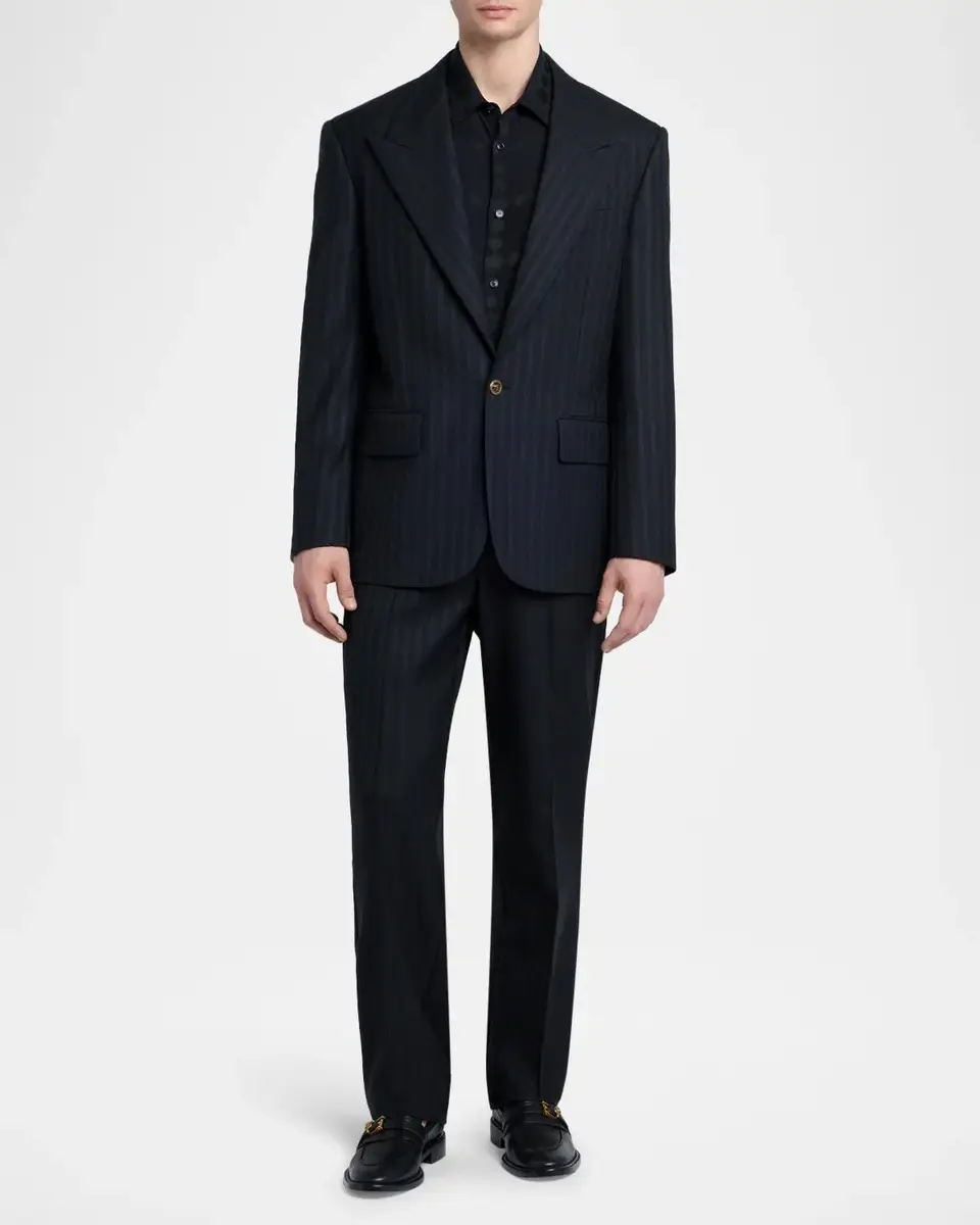 Versace Vintage Medusa Silk Crepe Jacquard Shirt | Thumbnail 2