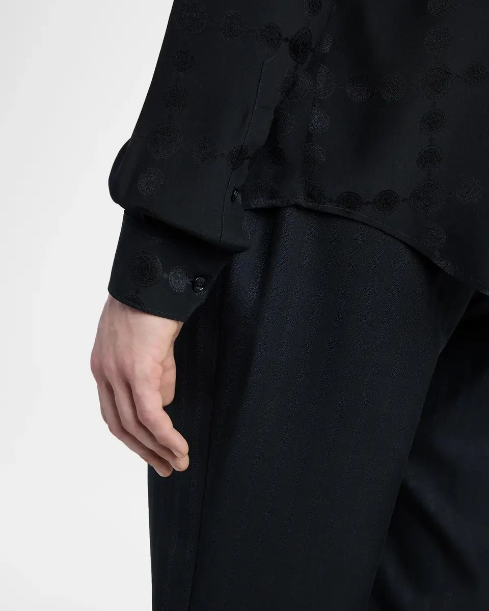 Versace Vintage Medusa Silk Crepe Jacquard Shirt | Thumbnail 5