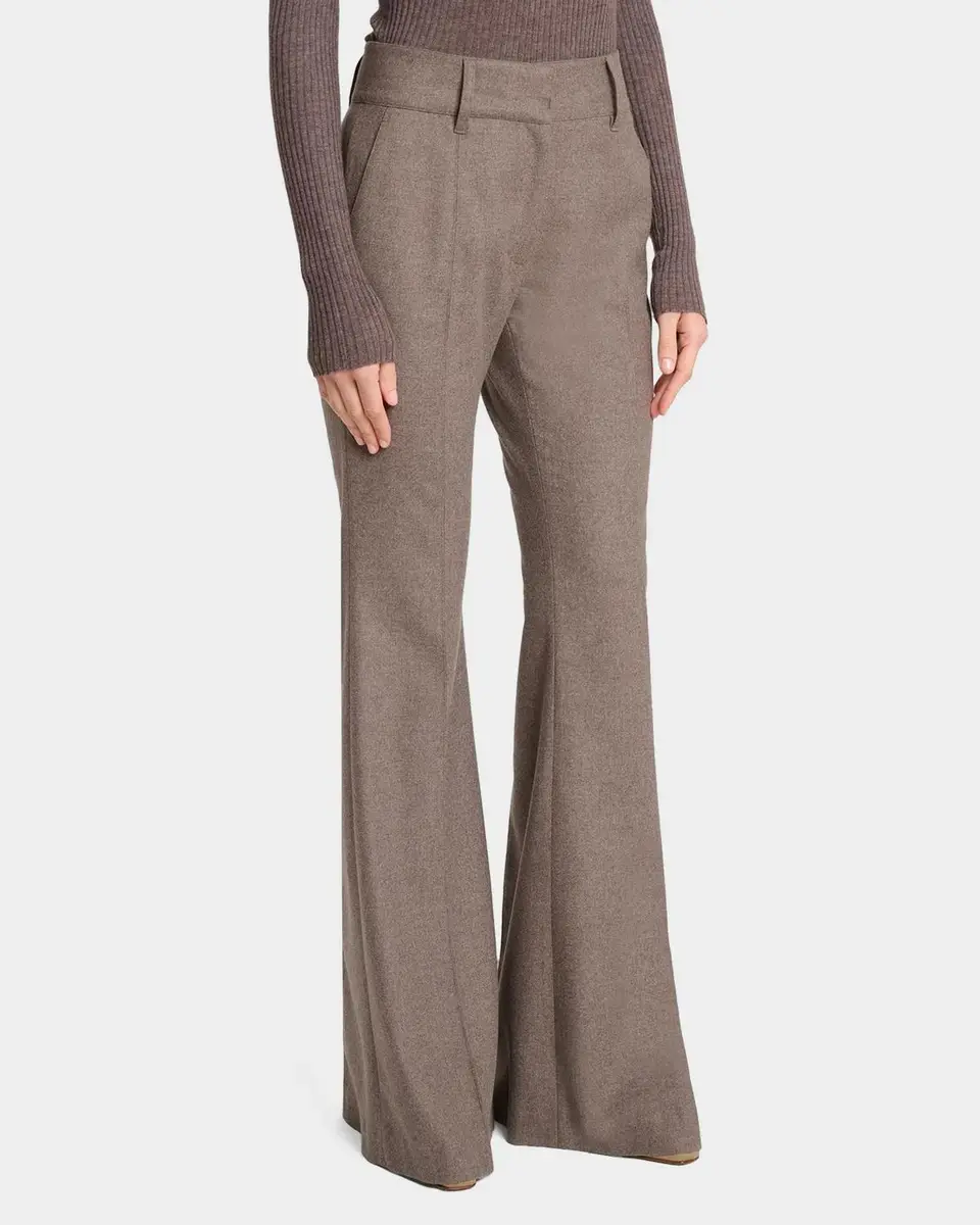 Gabriela Hearst Rhein Wool-Cashmere Flannel Flare Pants | Thumbnail 4