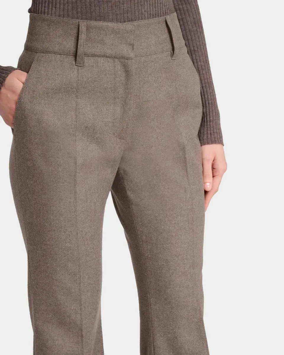 Gabriela Hearst Rhein Wool-Cashmere Flannel Flare Pants | Thumbnail 5
