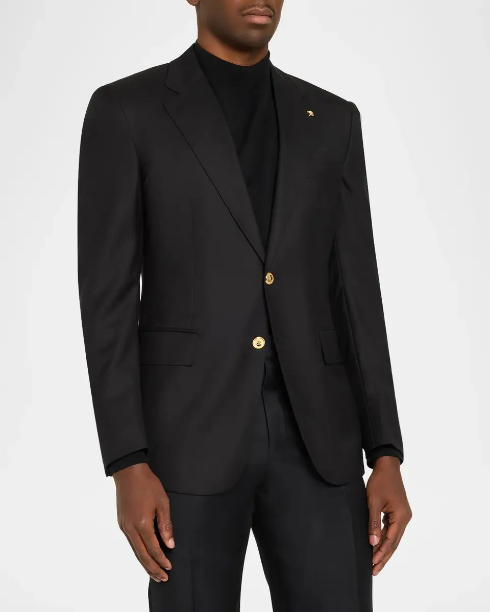 Stefano Ricci Men's Two-Button Wool Blazer | Thumbnail 4 Stefano Ricci Men's Two-Button Wool Blazer | Thumbnail 4