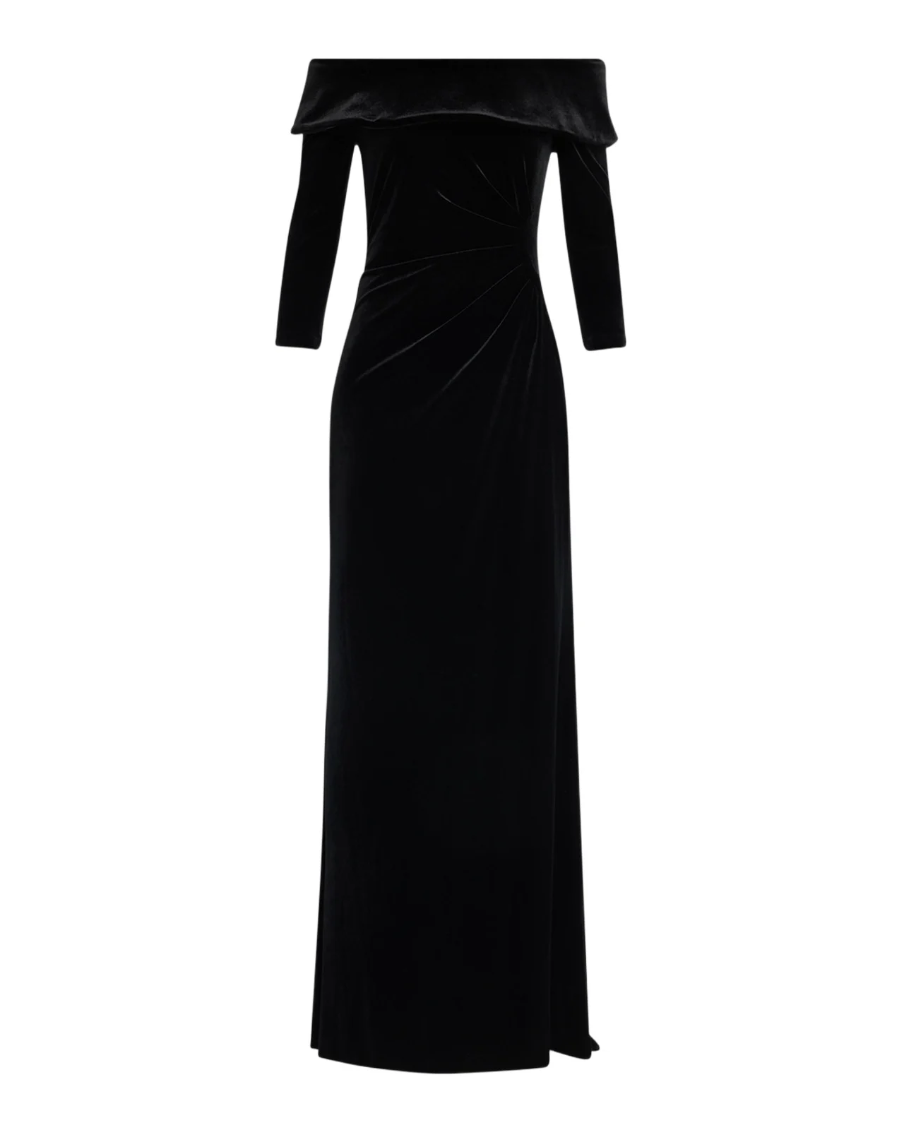 Off-Shoulder Stretch Vevlet Column Gown Off-Shoulder Stretch Vevlet Column Gown