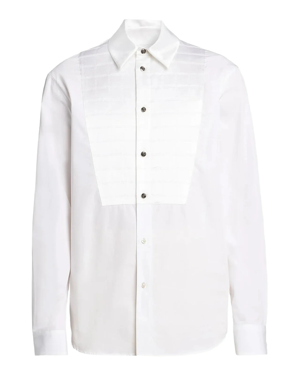 Versace Textured-Bib Cotton Shirt