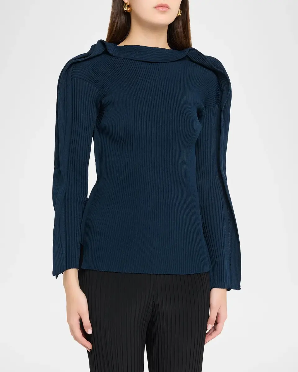 Issey Miyake Prance Ribbed Long-Sleeve Sweater | Thumbnail 4 Issey Miyake Prance Ribbed Long-Sleeve Sweater | Thumbnail 4