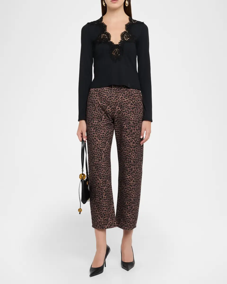 Generation Love Cobel Leopard Barrel-Leg Jeans | Thumbnail 2 Generation Love Cobel Leopard Barrel-Leg Jeans | Thumbnail 2