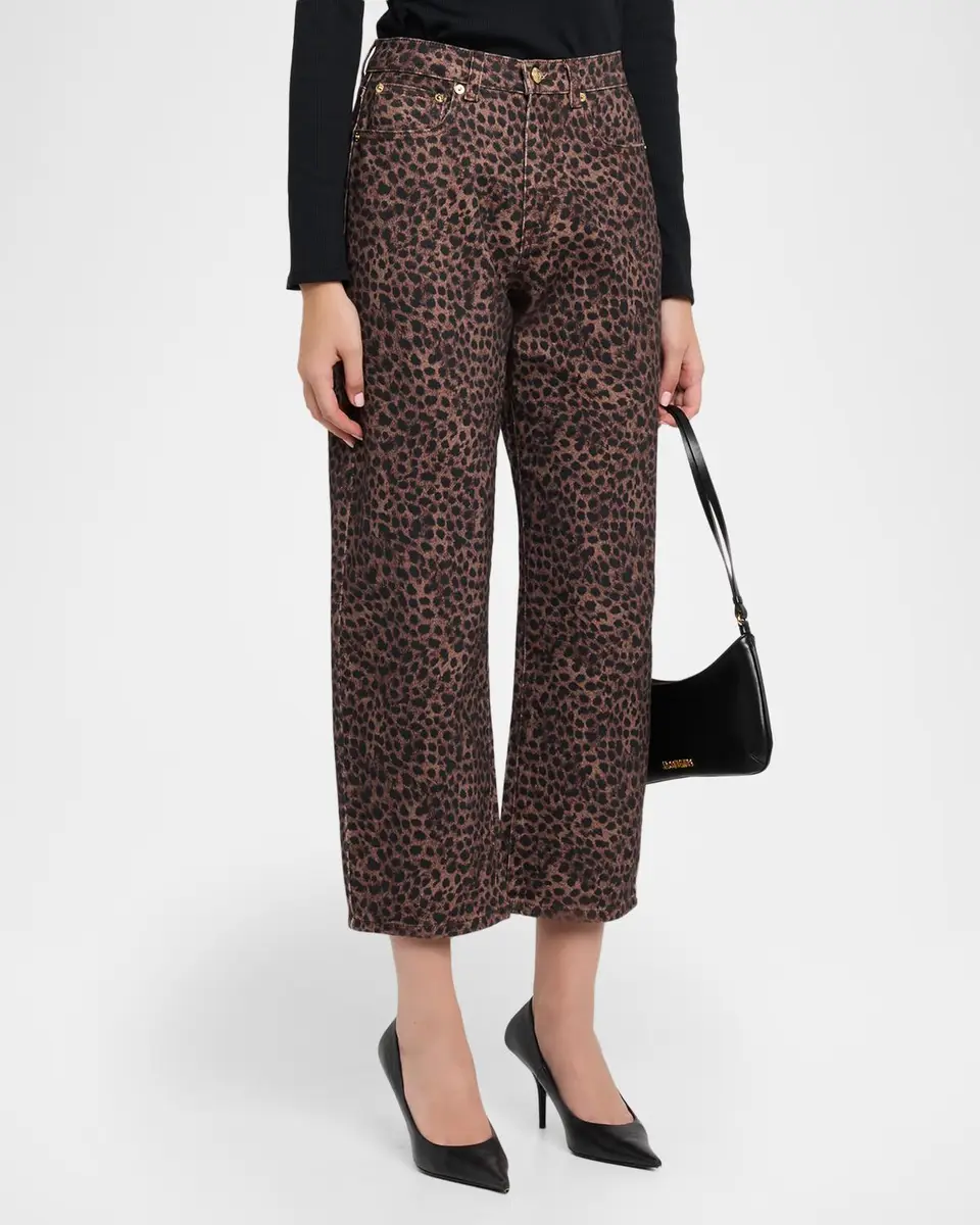 Generation Love Cobel Leopard Barrel-Leg Jeans | Thumbnail 4 Generation Love Cobel Leopard Barrel-Leg Jeans | Thumbnail 4