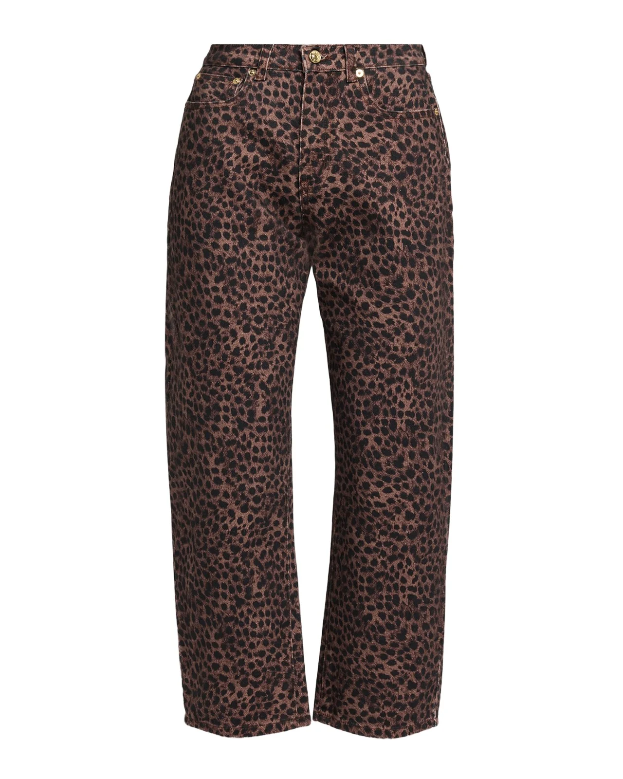 Cobel Leopard Barrel-Leg Jeans Cobel Leopard Barrel-Leg Jeans