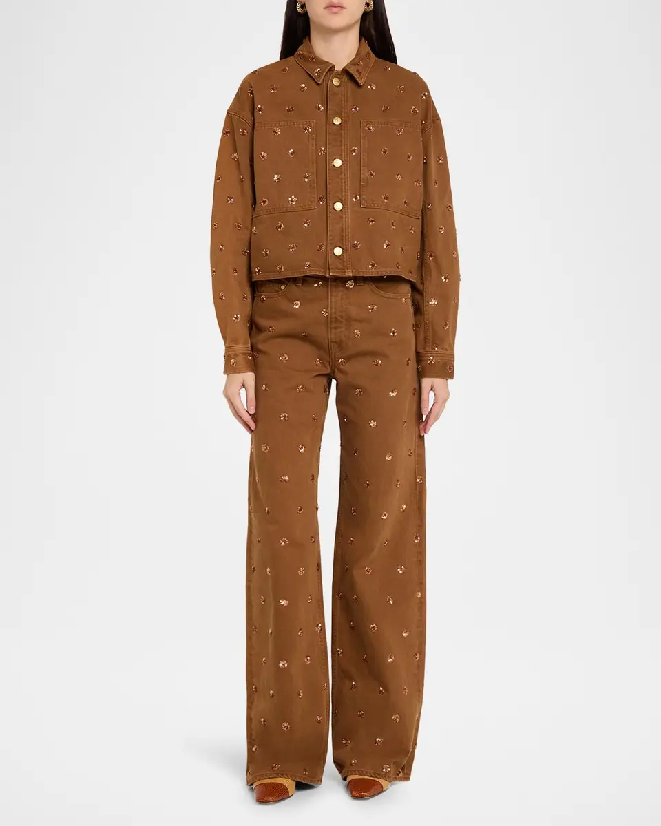 Ulla Johnson The Bobbi Embellished Denim Jacket | Thumbnail 2