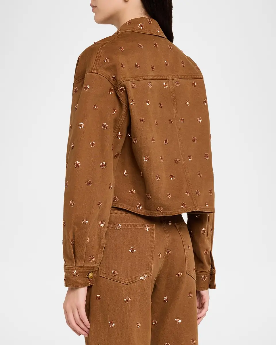 Ulla Johnson The Bobbi Embellished Denim Jacket | Thumbnail 3
