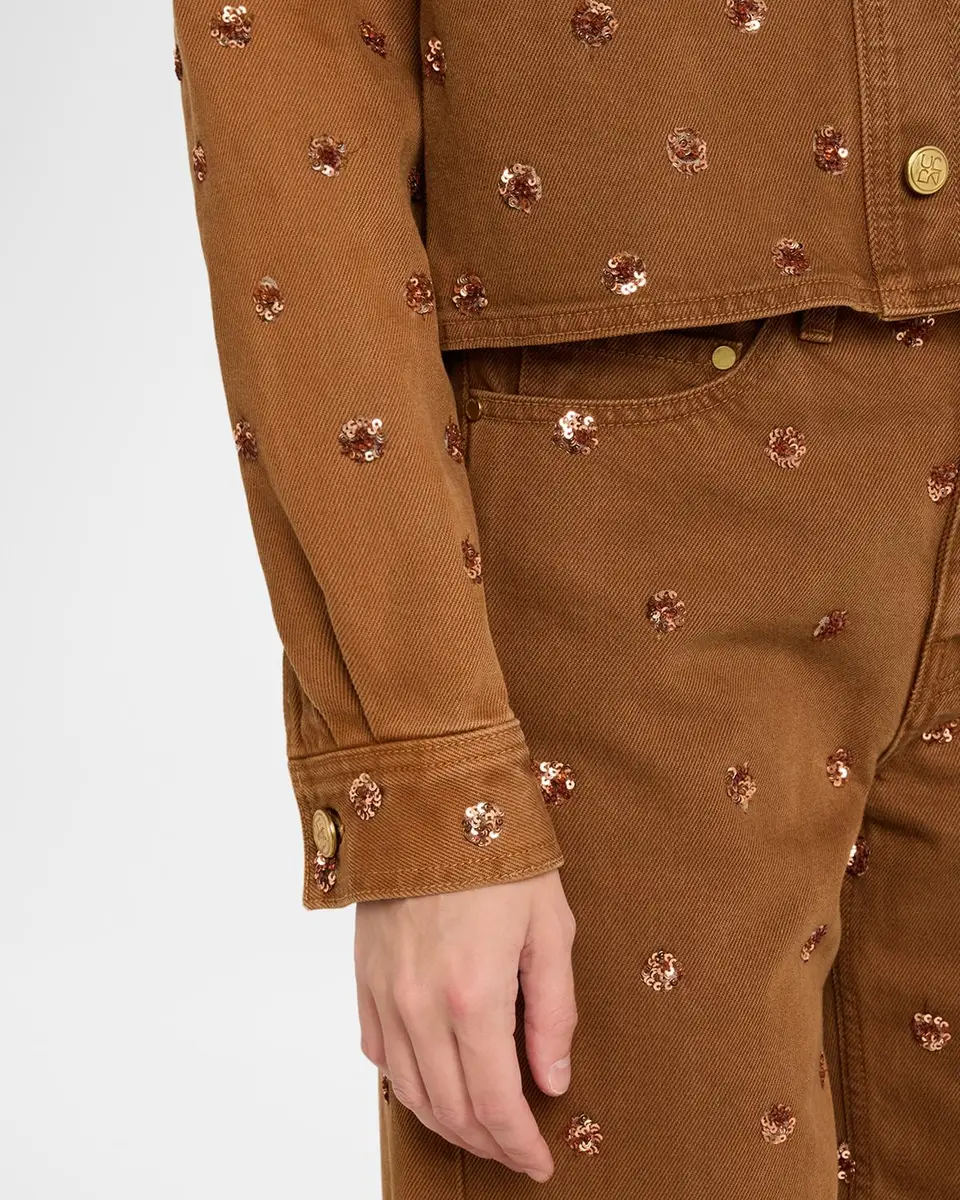 Ulla Johnson The Bobbi Embellished Denim Jacket | Thumbnail 5
