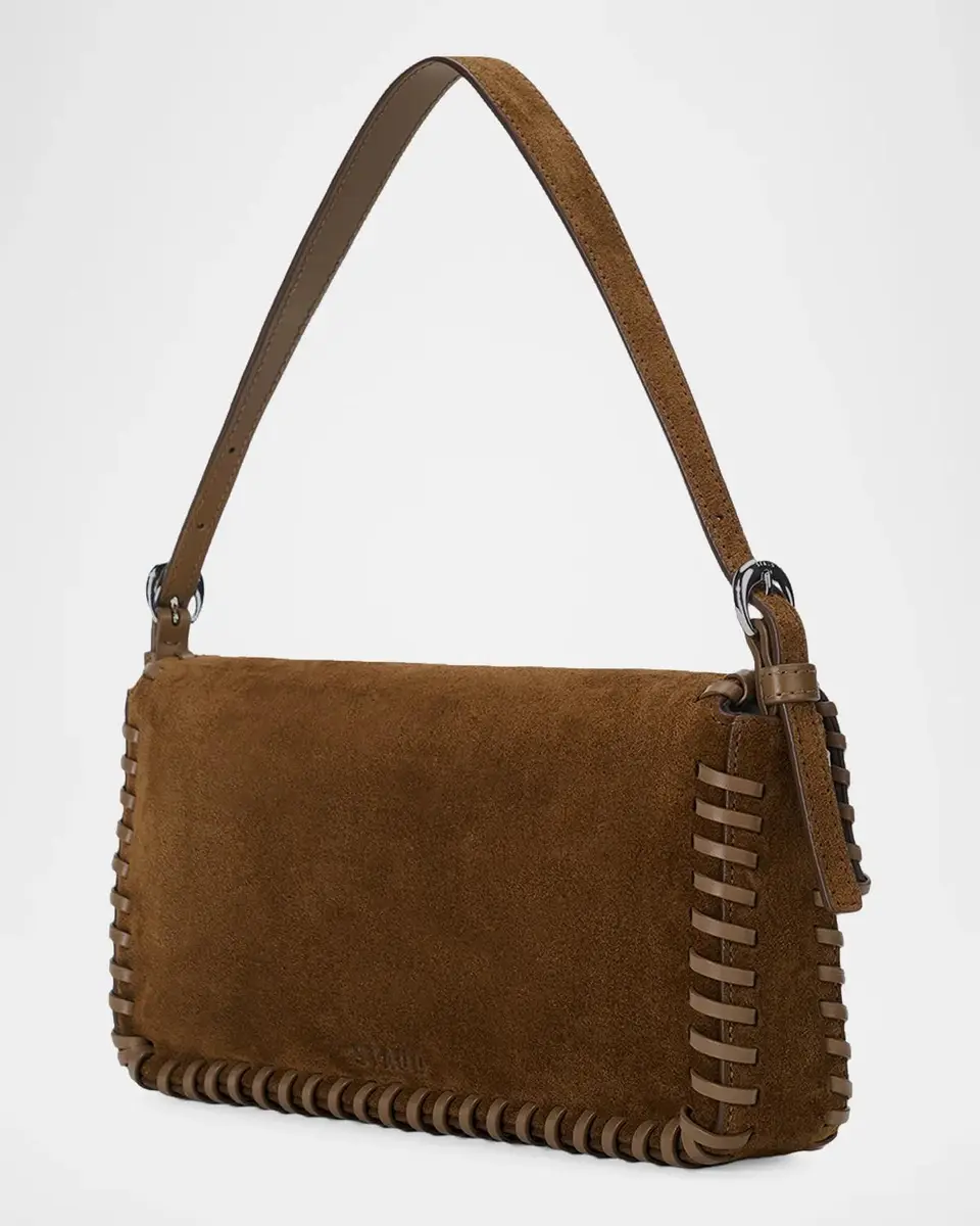 Staud Harlow Whipstitch Suede Shoulder Bag | Thumbnail 3 Staud Harlow Whipstitch Suede Shoulder Bag | Thumbnail 3